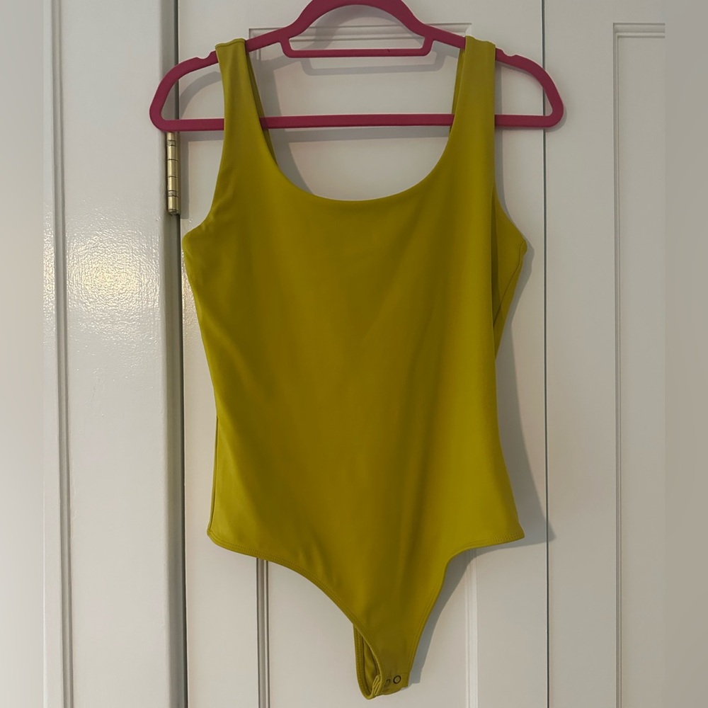 Women’s Scoop Neck Bodysuit in Olive Green